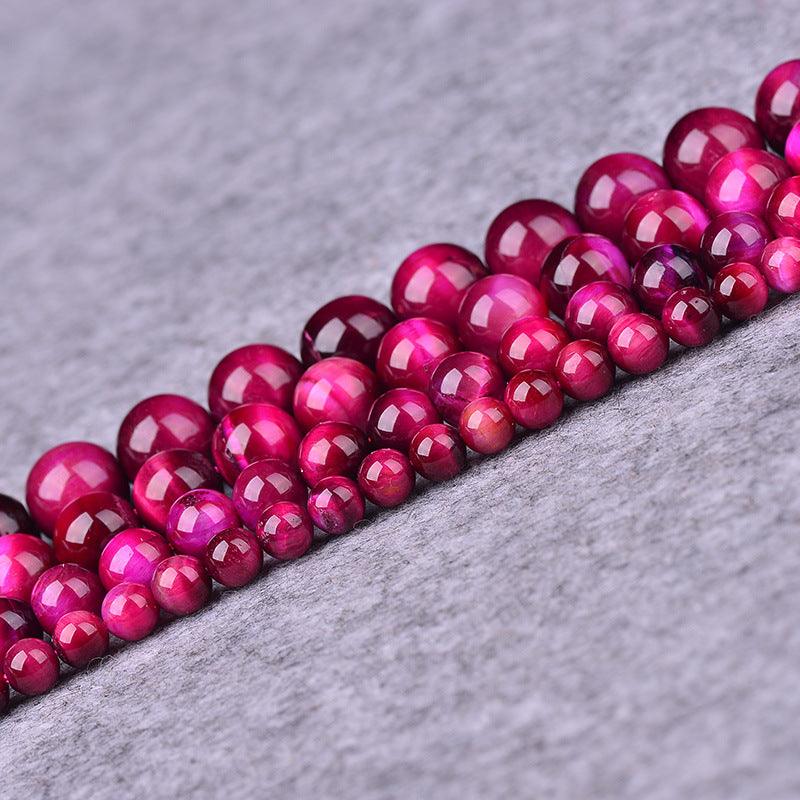 8/10/12mm Rose Pink Tiger Eyes Beads Wholesale - Free Shipping Over 300USD - Price at $ 13.00 /pc