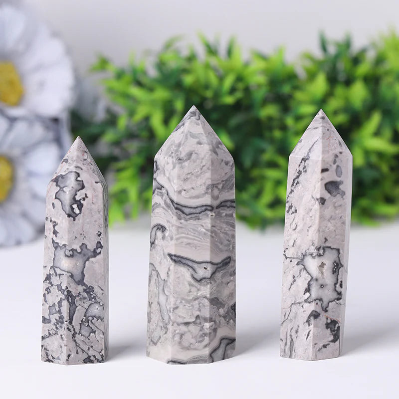 4-7cm picasso jasper tower