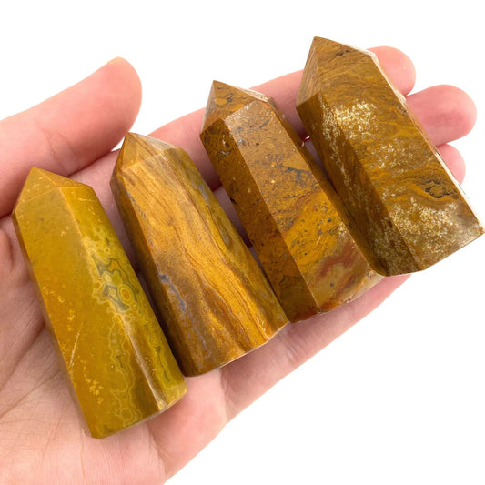 4-7cm yellow jasper tower 1kg