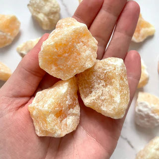 2-4cm honey calcite raw 1kg