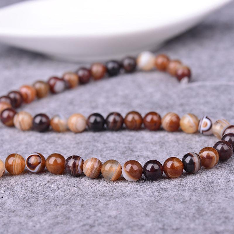 8/10/12mm Smokey Striped Agate Beads Wholesale - Free Shipping Over 300USD - Price at $ 5.00 /pc