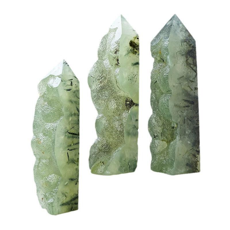 5-10cm Prehnite tower Wholesale - Free Shipping Over 300USD - Price at $ 57.00 /pc