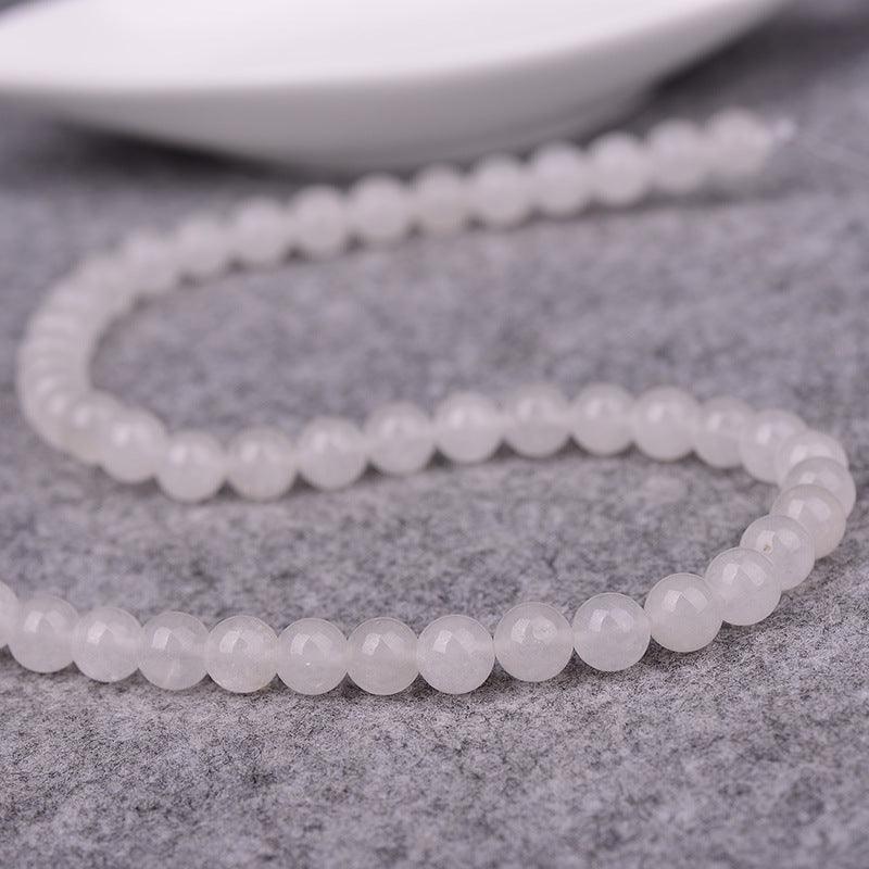 8/10/12mm White jade Beads Wholesale - Free Shipping Over 300USD - Price at $ 4.00 /pc
