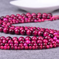 8/10/12mm Rose Pink Tiger Eyes Beads Wholesale - Free Shipping Over 300USD - Price at $ 13.00 /pc