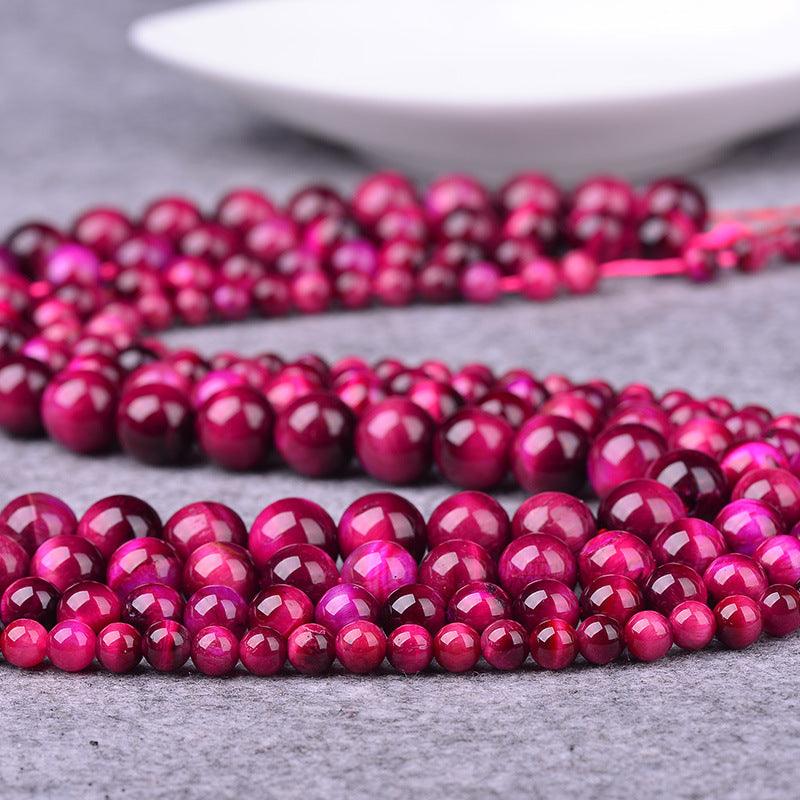 8/10/12mm Rose Pink Tiger Eyes Beads Wholesale - Free Shipping Over 300USD - Price at $ 13.00 /pc
