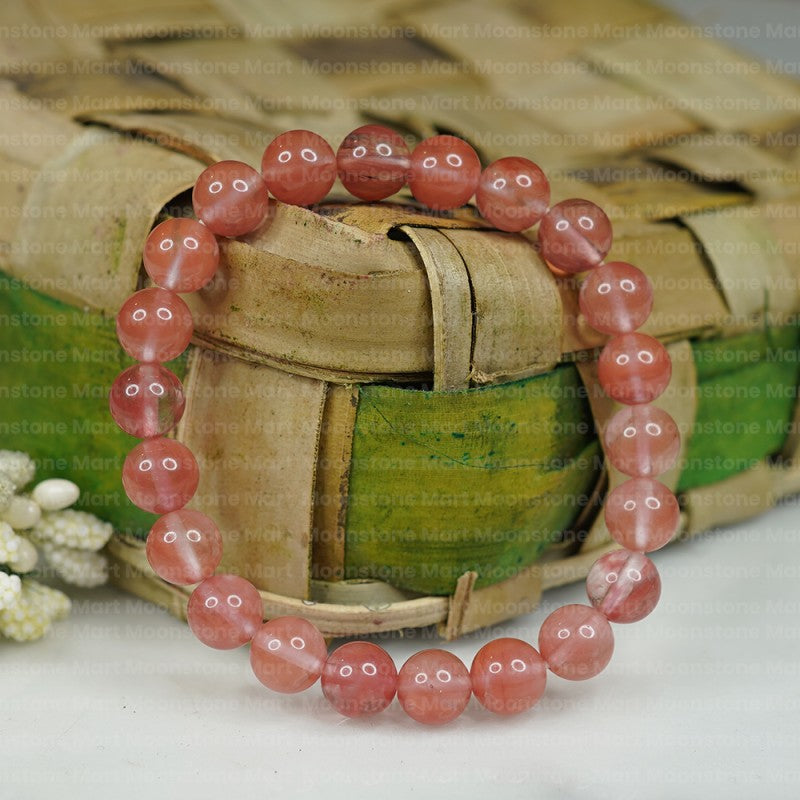 cherry quartz bracelet