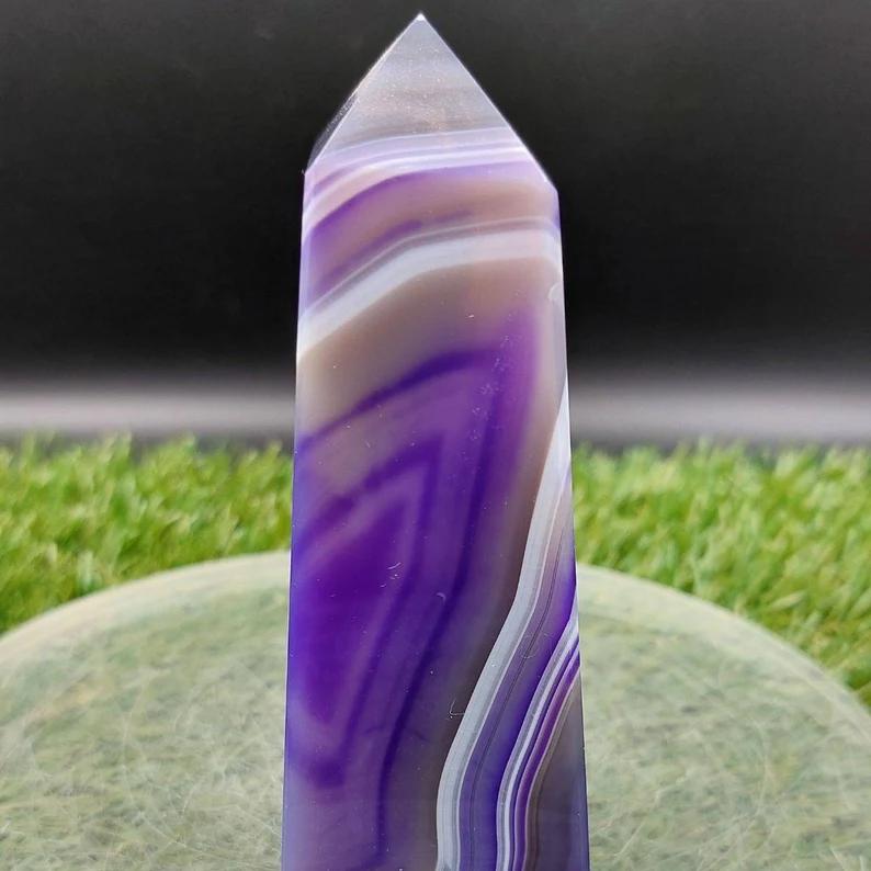 5-8cm purple agate tower 1kg