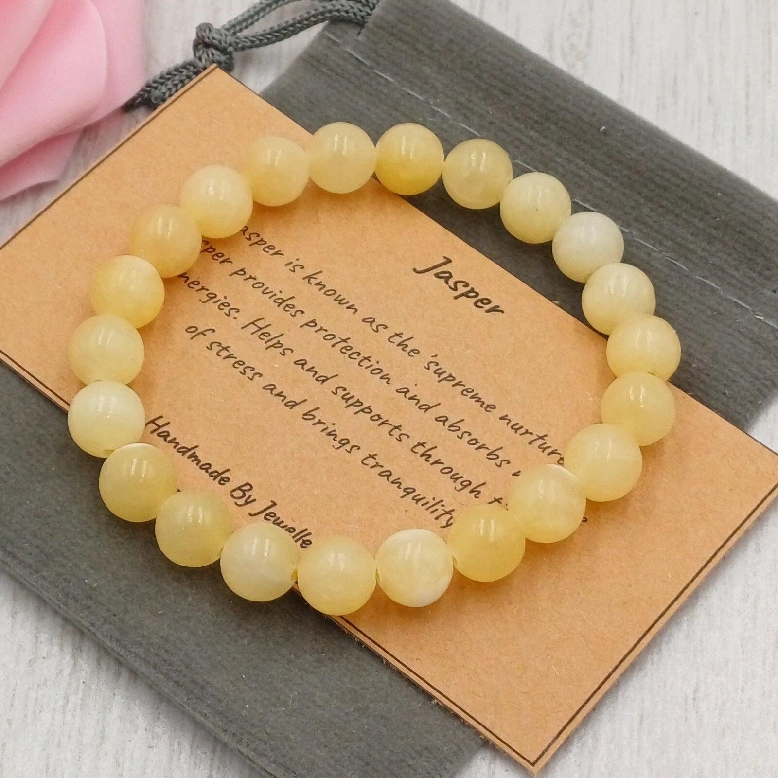 8mm yellow jasper bracelet