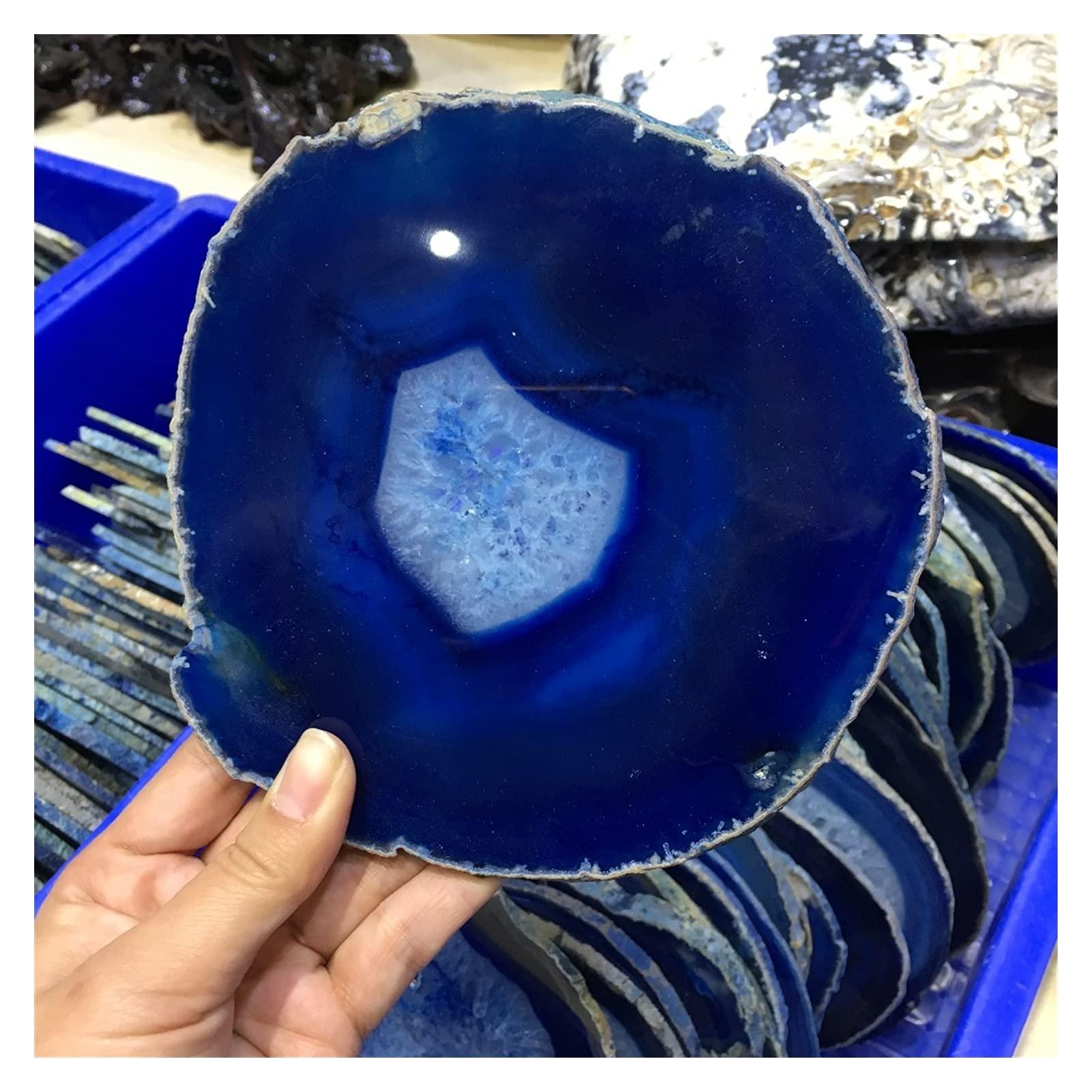 blue agate slice slab 1kg