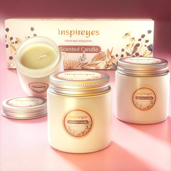Aromatherapy Scented Soy Candle Set (3-Pack) with Hidden Messages for Her