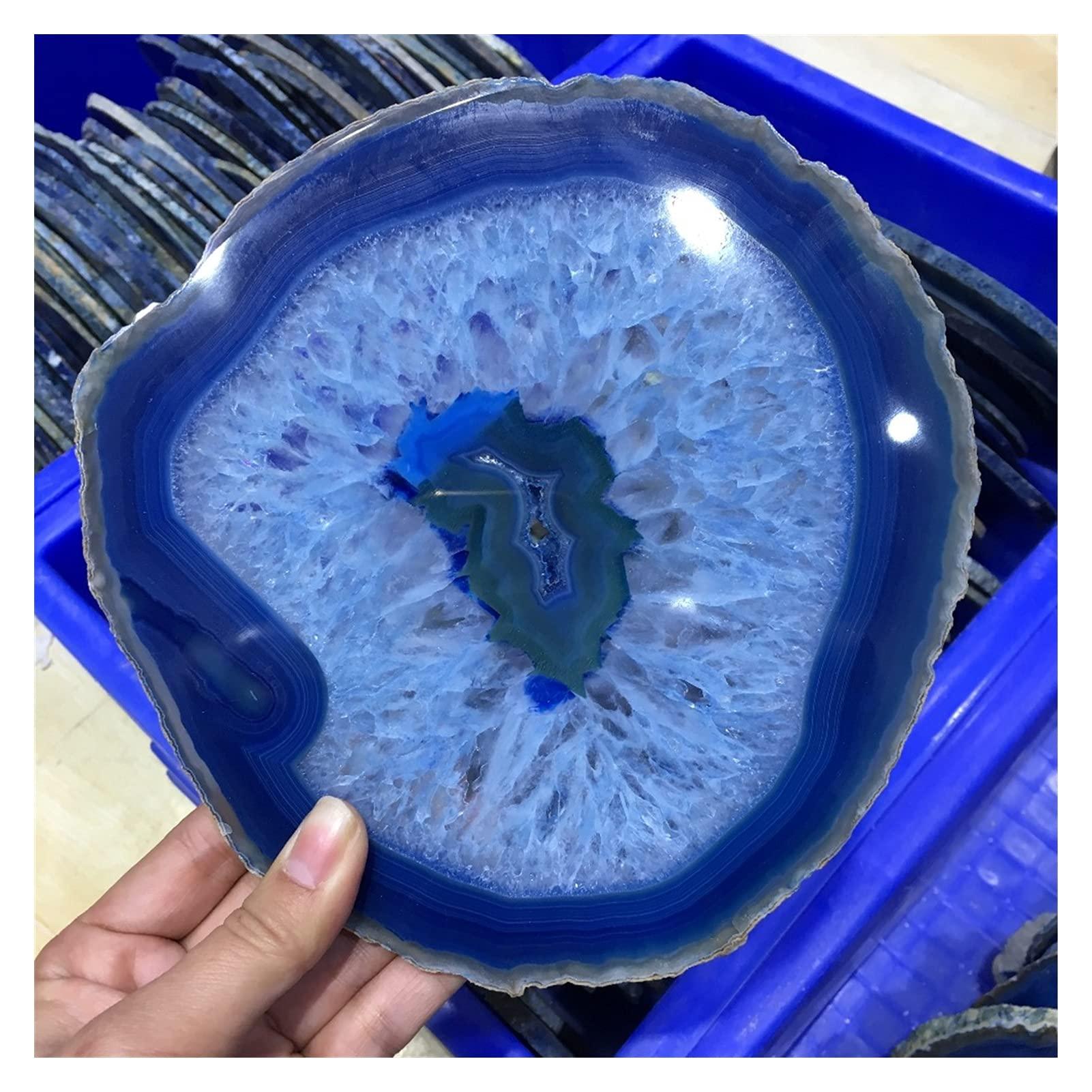 blue agate slice slab 1kg