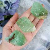 3-5cm raw green calcite