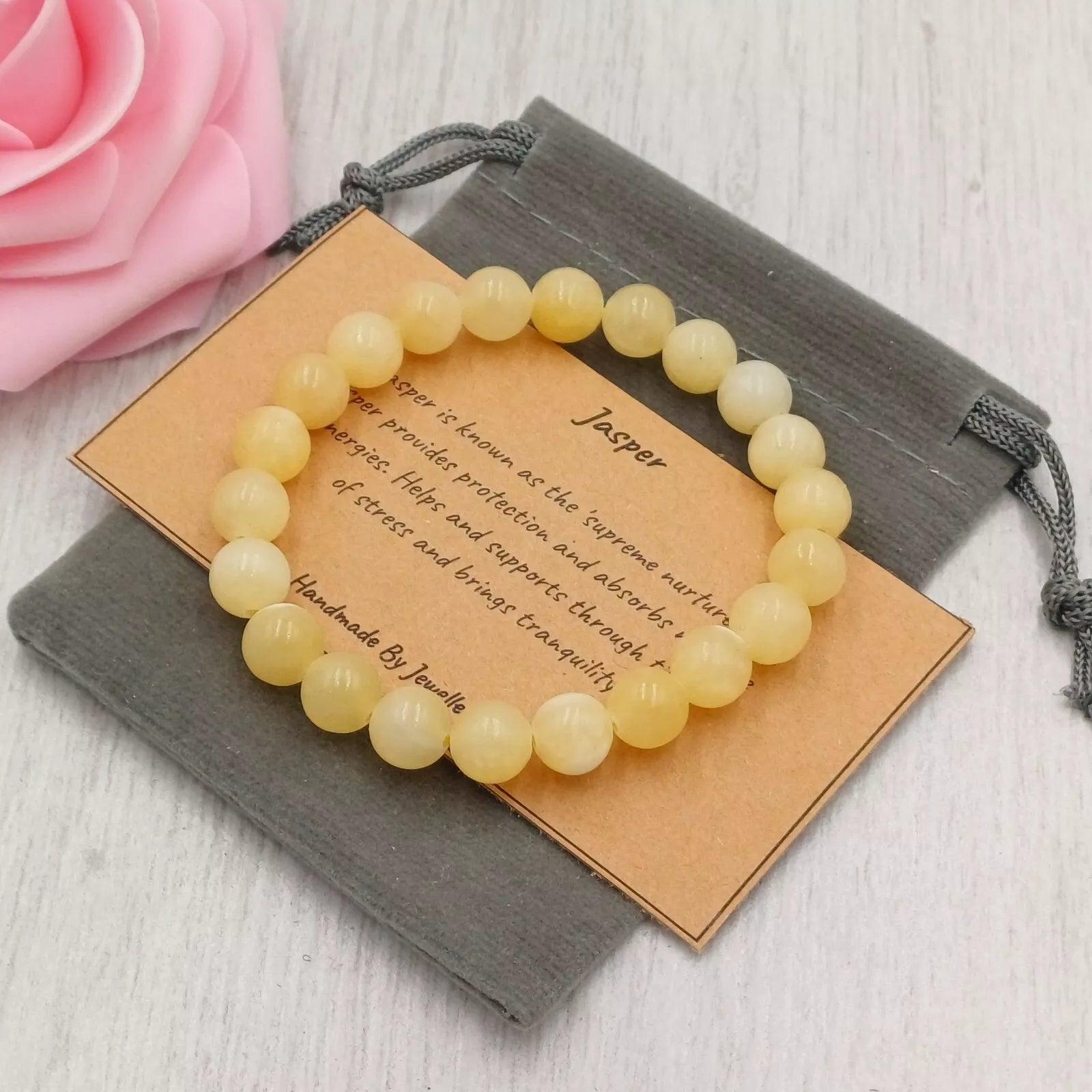 8mm yellow jasper bracelet