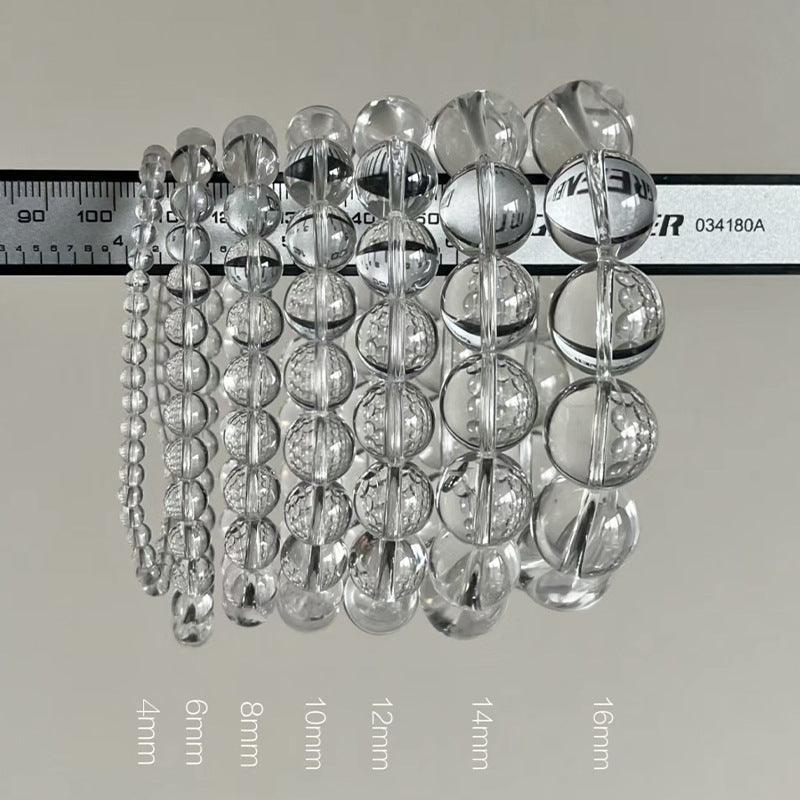 8/10mm Clear Quartz bracelet Wholesale - Free Shipping Over 300USD - Price at $ 5.50 /pc