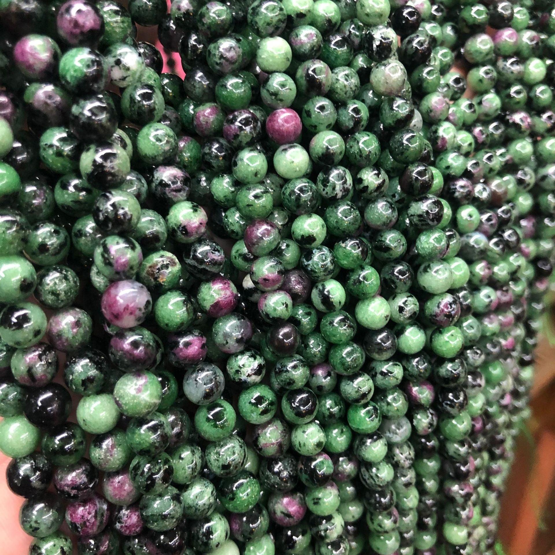 8/10mm Ruby Zoisite beads Wholesale - Free Shipping Over 300USD - Price at $ 2.20 /pc