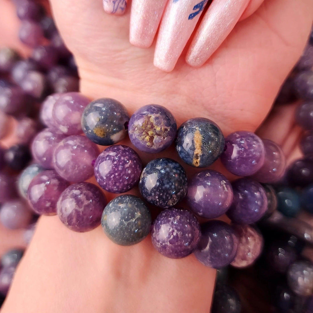 12mm grape agate bracelet