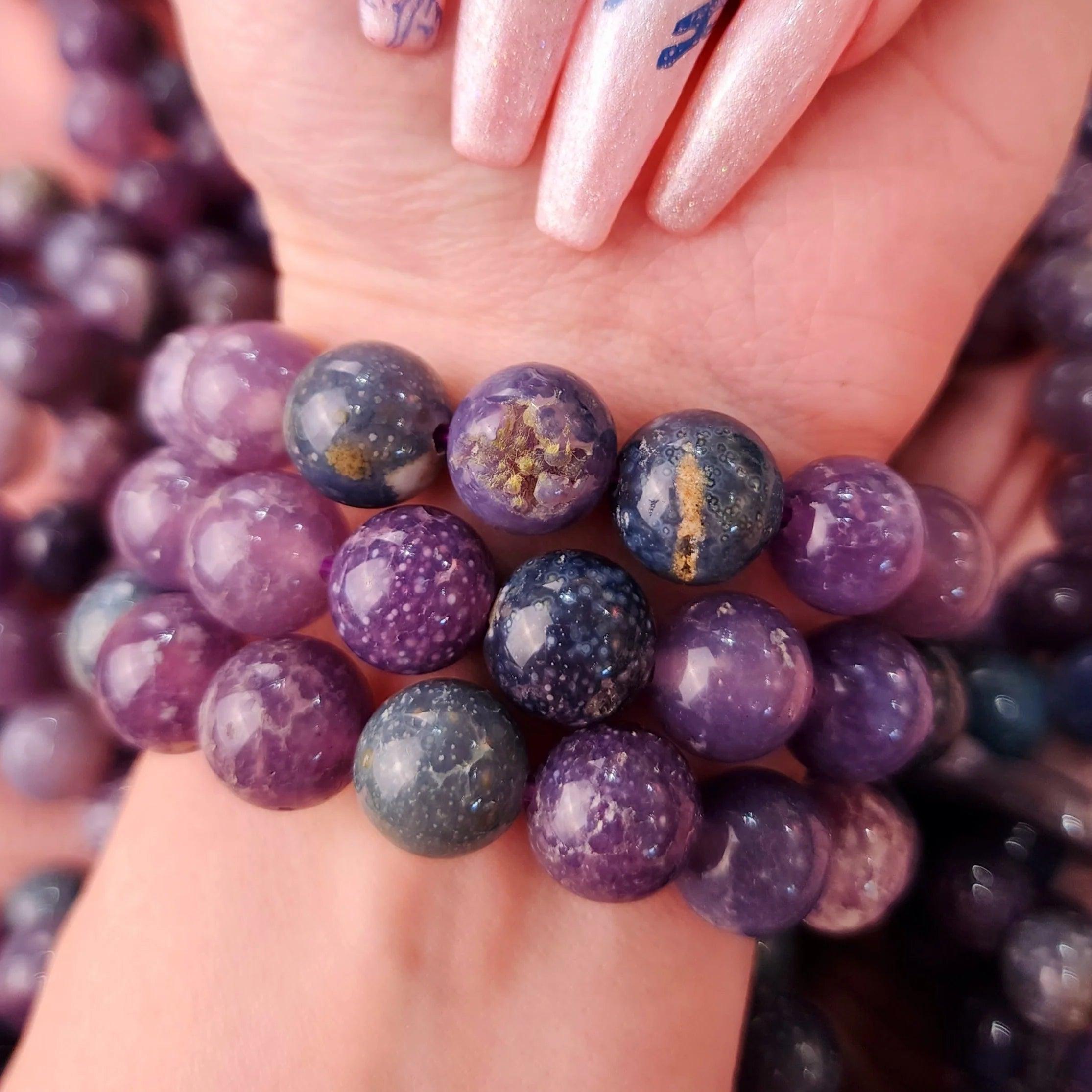 12mm grape agate bracelet