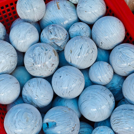 5-7cm white agate sphere 1kg