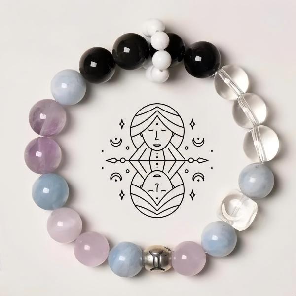 12 Zodiac Bracelets - S925 Silver Constellation Symbol Crystal Bracelets