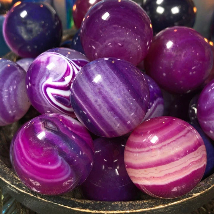 3-5cm purple agate sphere 1kg