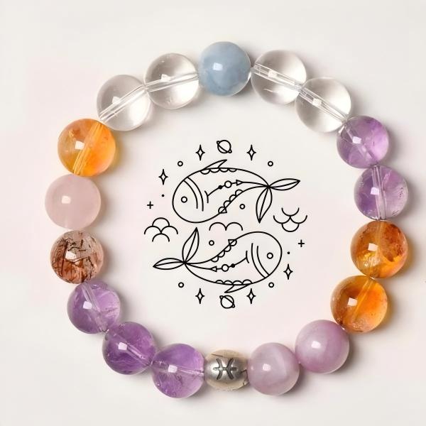 12 Zodiac Bracelets - S925 Silver Constellation Symbol Crystal Bracelets