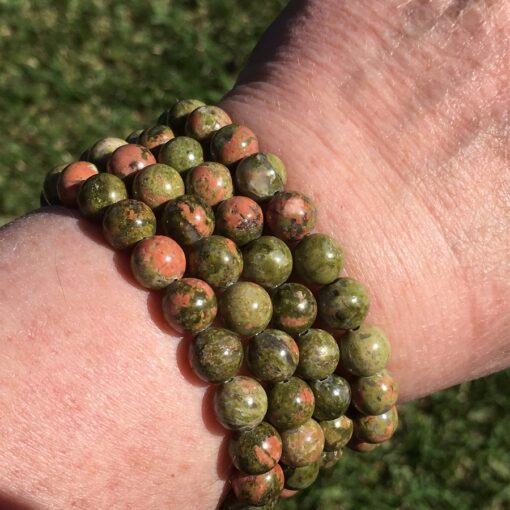 8mm unakite bracelet