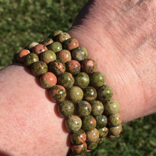 8mm unakite bracelet