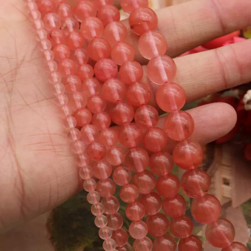 8mm cherry quartz beads