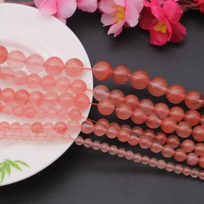 8mm cherry quartz beads