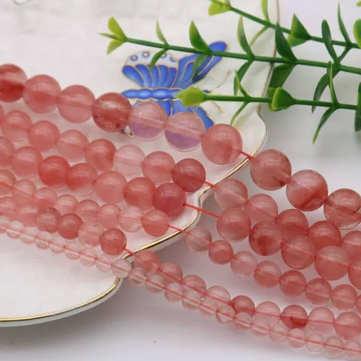 8mm cherry quartz beads