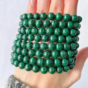 8/10mm Malachite bracelet Wholesale - Free Shipping Over 300USD - Price at $ 10.50 /pc