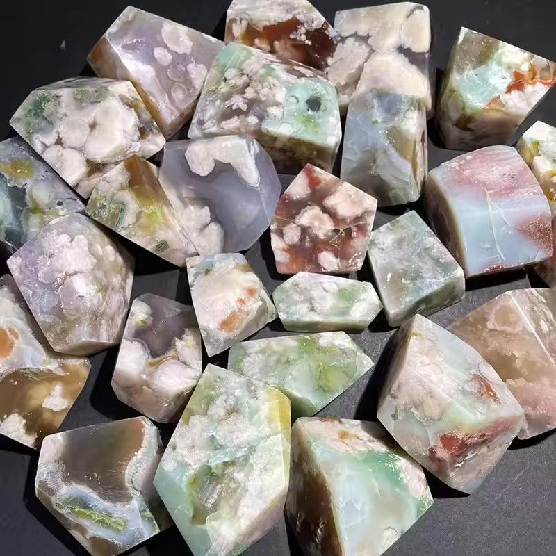 3-5cnm flower agate raw stone Wholesale - Free Shipping Over 300USD - Price at $ 22.00 /pc
