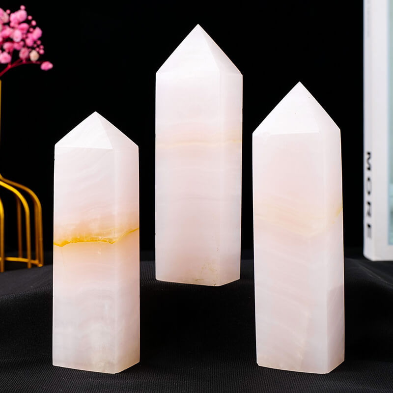 5-8cm pink calcite tower 1kg