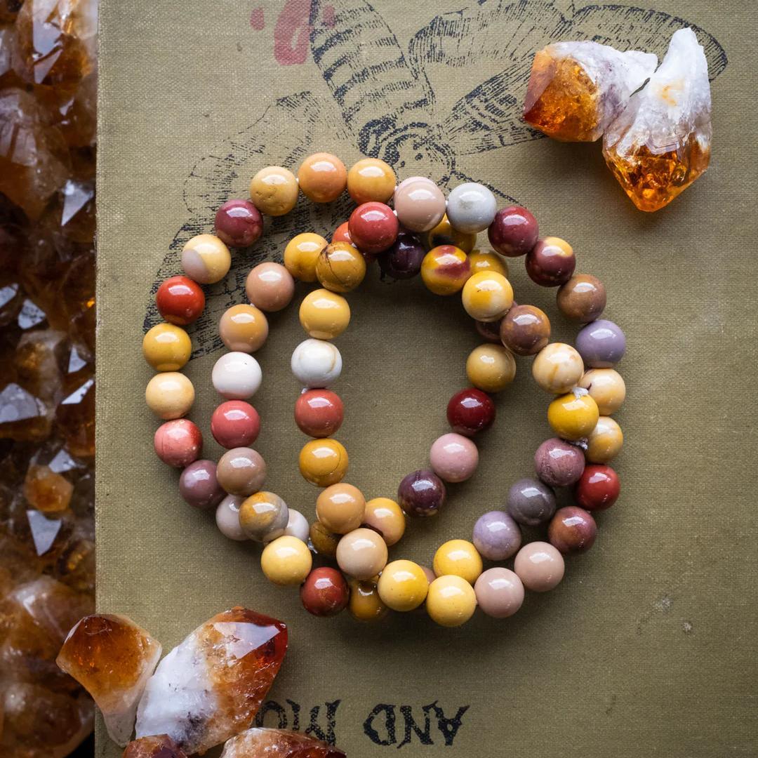 8/10mm Mookaite bracelet Wholesale - Free Shipping Over 300USD - Price at $ 2.50 /pc