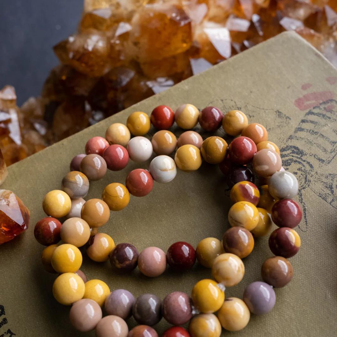 8/10mm Mookaite bracelet Wholesale - Free Shipping Over 300USD - Price at $ 2.50 /pc