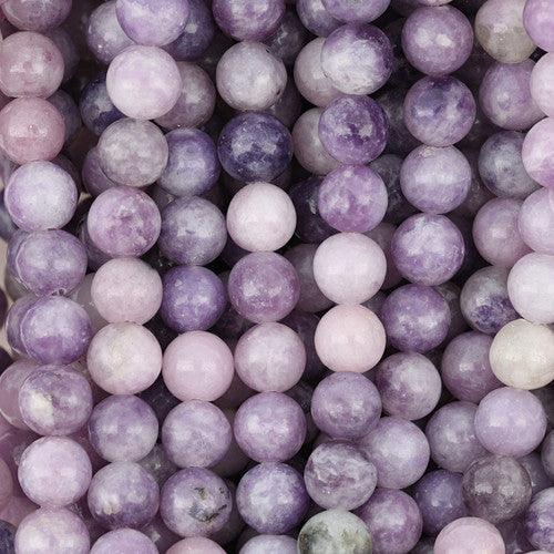 10mm Lepidolite beads Wholesale - Free Shipping Over 300USD - Price at $ 3.50 /pc