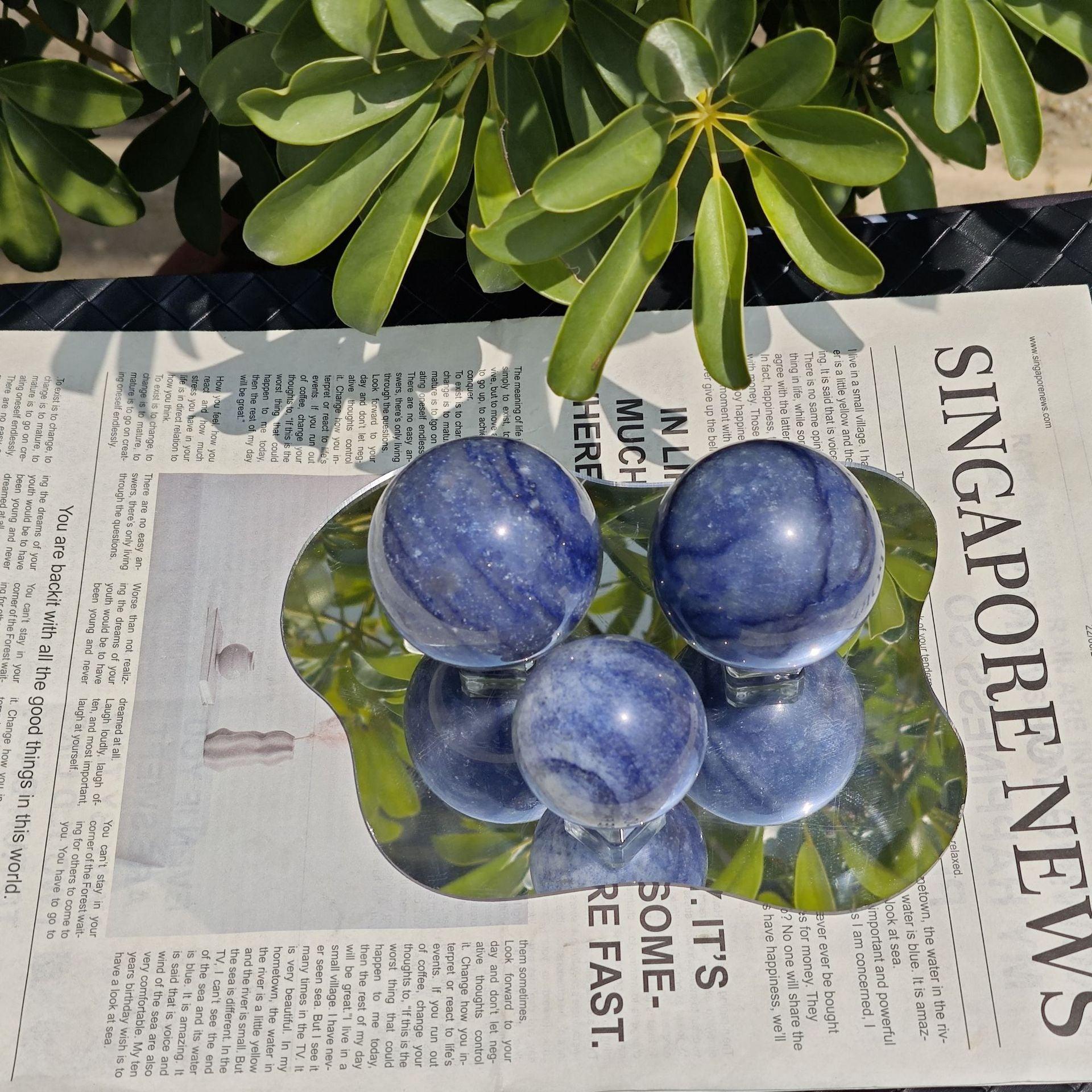 4-8cm Blue Aventurine sphere 1kg