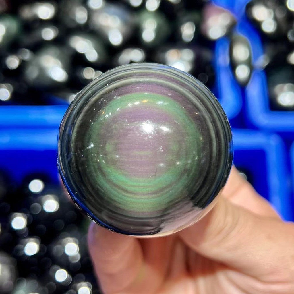 3-7cm rainbow obsidian sphere 1kg
