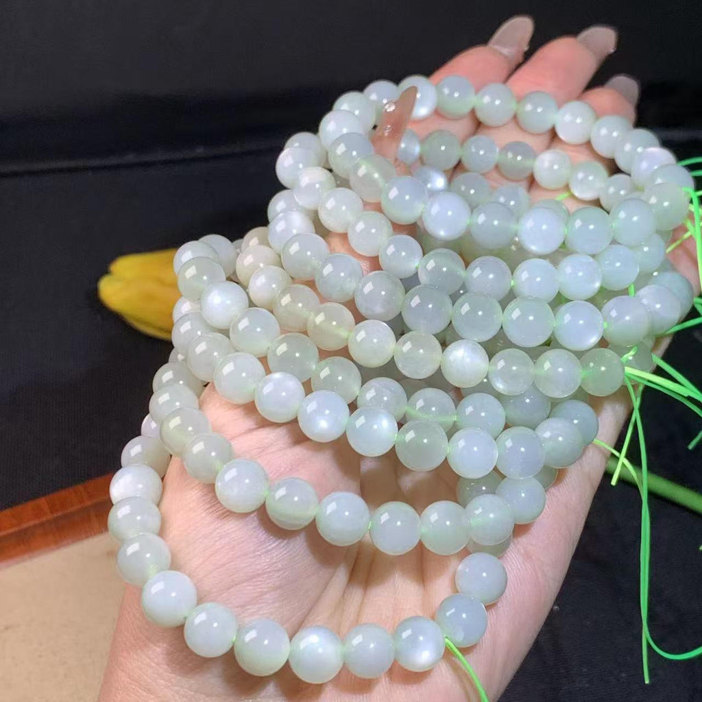 8mm green moonstone bracelet