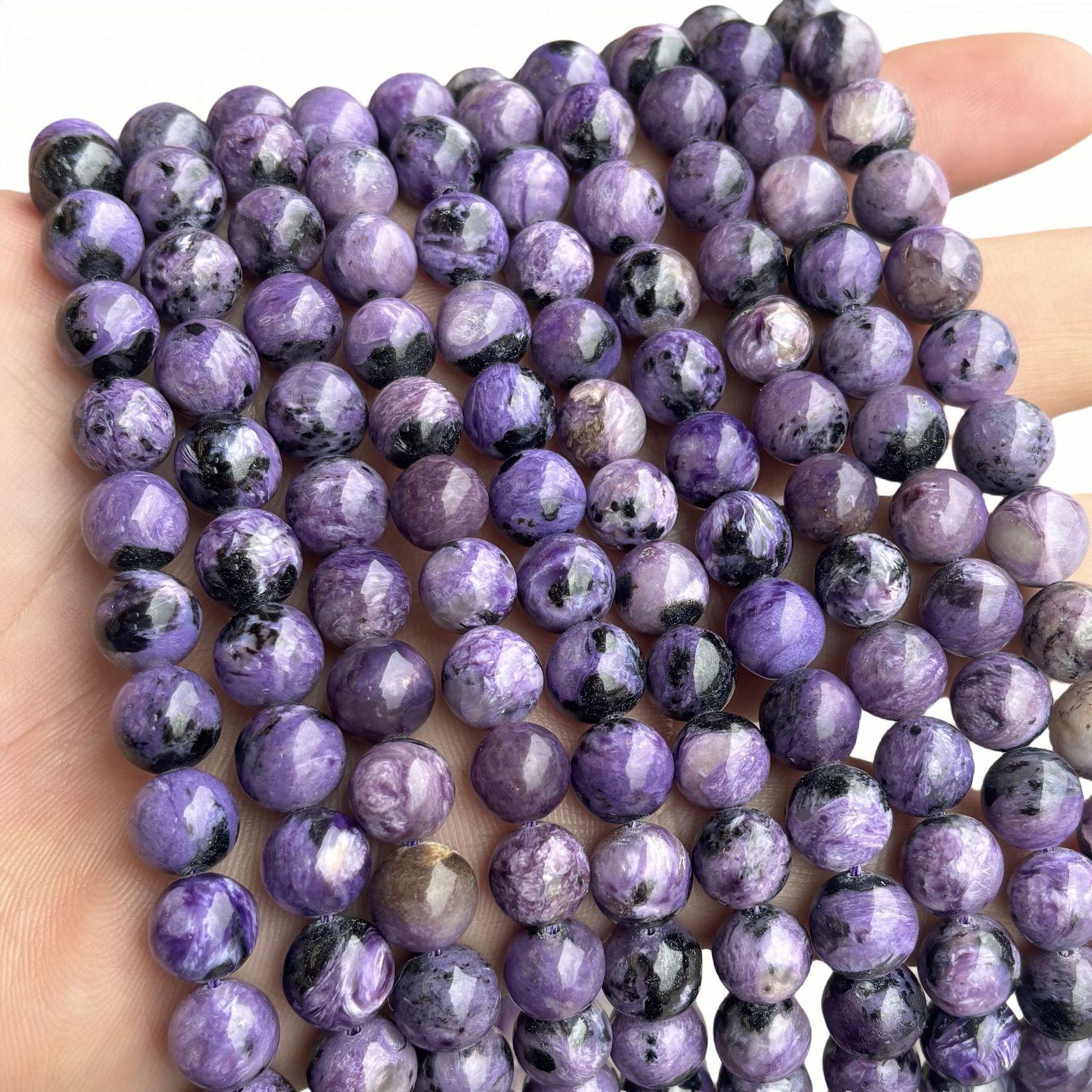 9-10mm Charoite beads