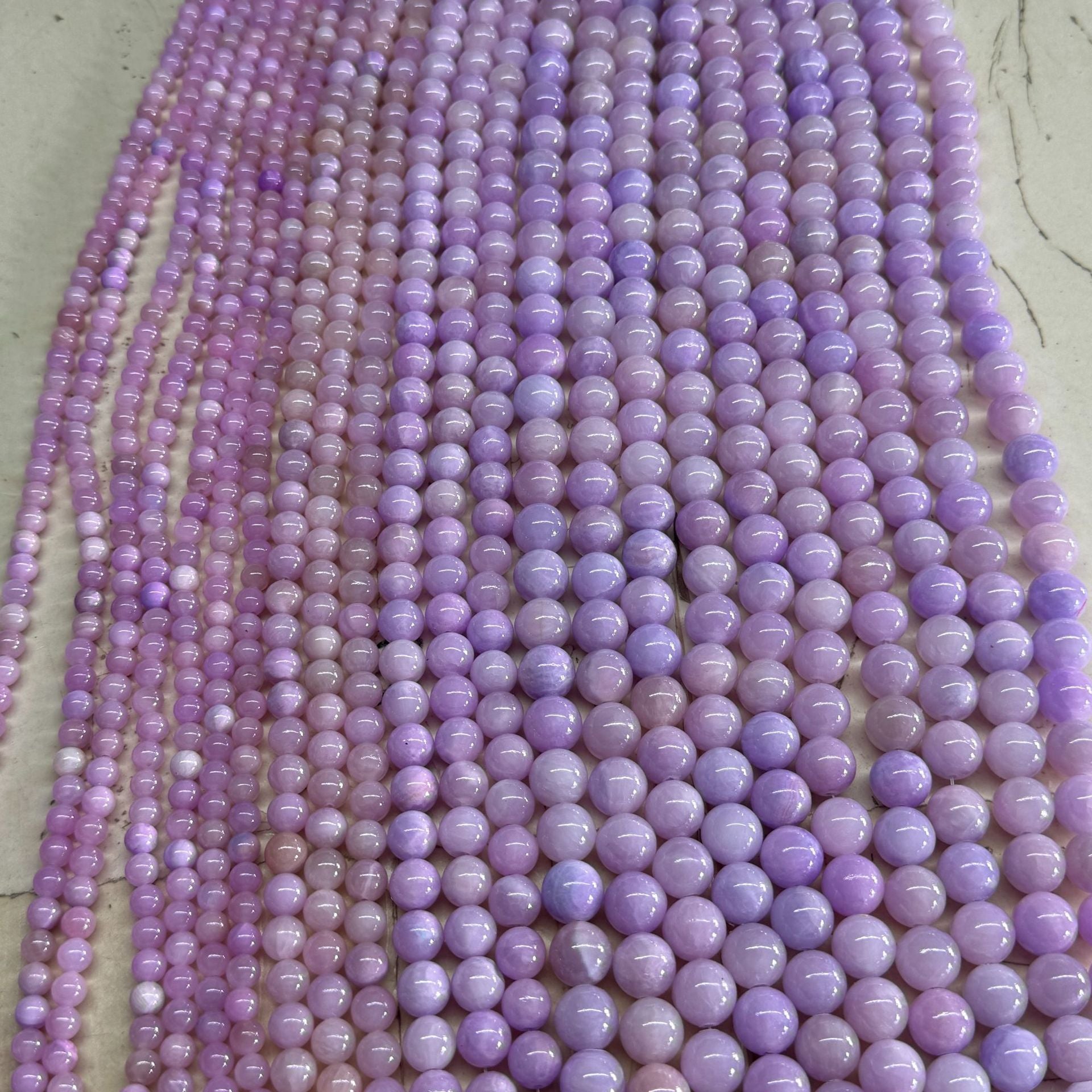 8mm purple jade beads manmade