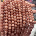 8mm pink moonstone beads