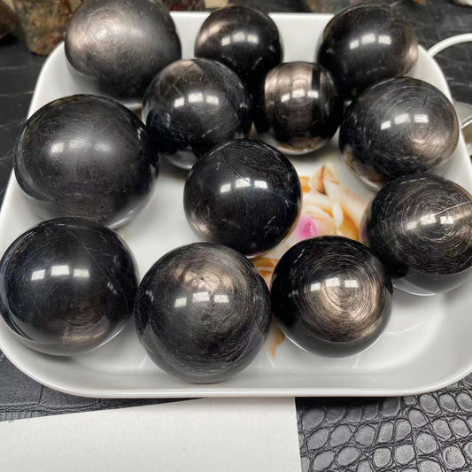 3-5cm hypersthene sphere