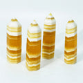 5-9cm honey calcite towers 1kg