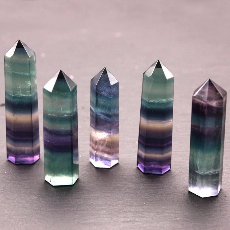 4-7cm rainbow fluorite tower 1kg