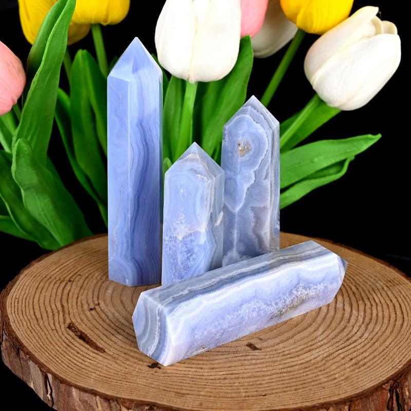 5-8cm Blue lace agate tower 1kg