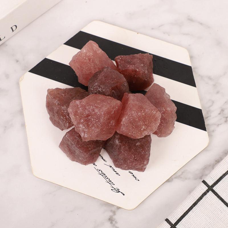 2-5cm strawberry quartz raw 1kg