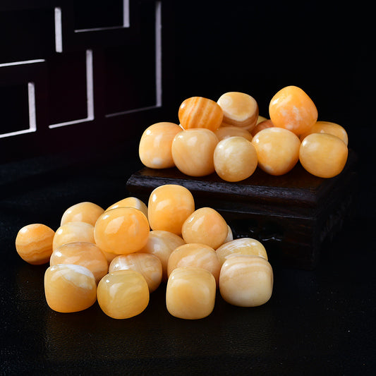 2-3cm honey calcite tumbled 1kg