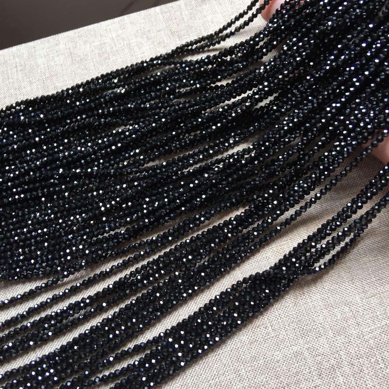 4mm black spinel beads