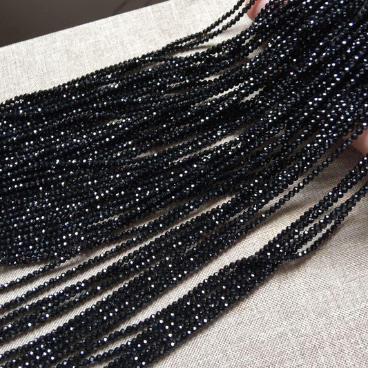 4mm black spinel beads